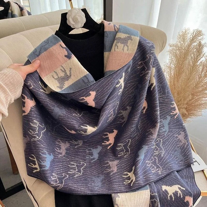 The Rider Double-Sided Cashmere Women Scarf