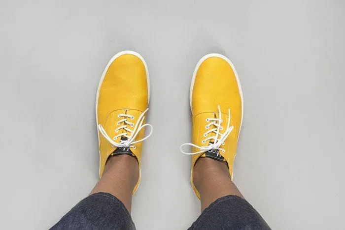 The Wave - Canvas sneaker from Ahimsa - yellow