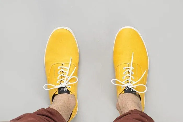 The Wave - Canvas sneaker from Ahimsa - yellow