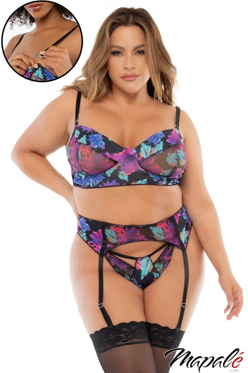 Tropical Floral Print 3Pc. Set