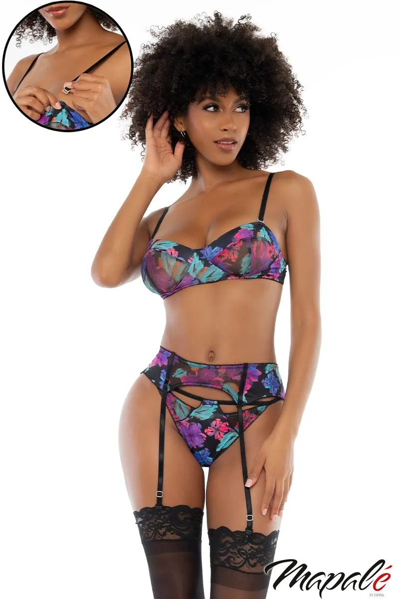 Tropical Floral Print 3Pc. Set