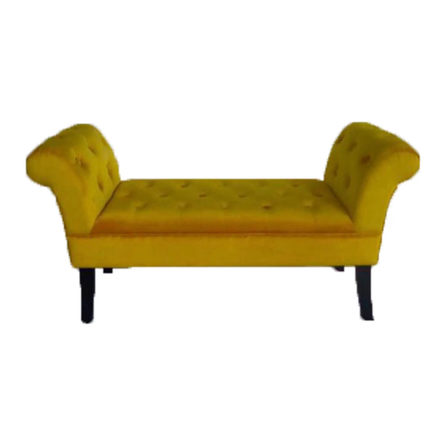 Velvet Plush Giselle Stool - Ochre