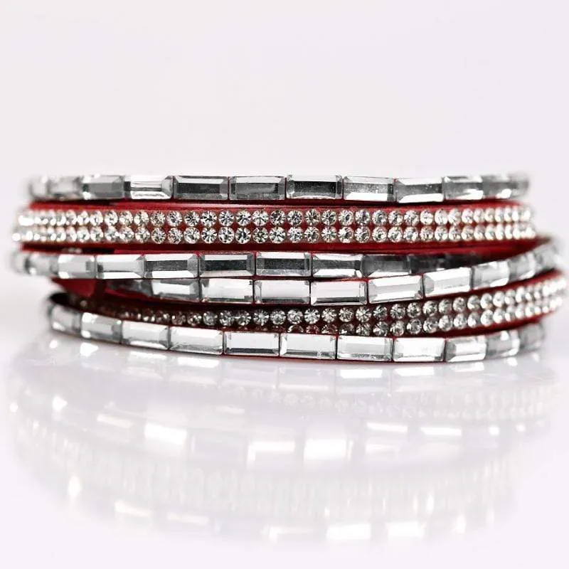 Welcome to the Fashion Show Red Snap Wrap Bracelet