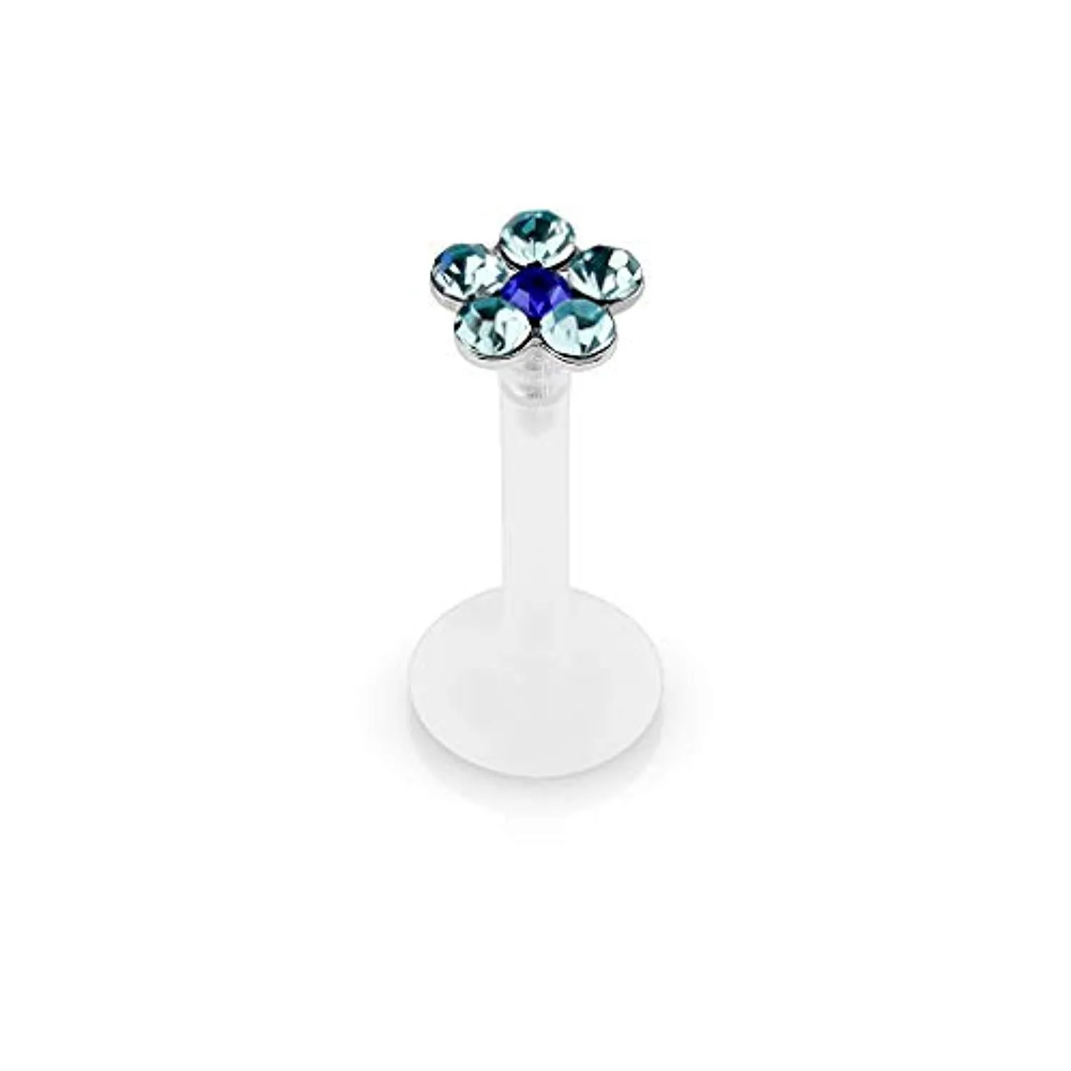 WildKlass 6 Gem Flower Top Flexible Shaft Labret Monroe Studs