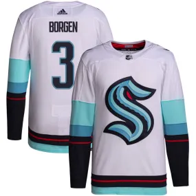 Will Borgen Seattle Kraken adidas Away Primegreen Authentic Jersey - White