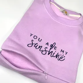 'You Are My Sunshine' Embroidered Breastfeeding Sweatshirt